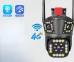 Тройна 4G камера за наблюдение,WIFI,работи със SIM карта,12 MP,Ultra HD, снимка 1