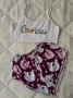 Дамски комплект за вкъщи – топ “Cookies” + къси гащички с мечета, снимка 1
