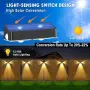 Соларно LED осветление Nibuuecer за ограда, 9 цвята, 11 режима, IP65, снимка 4