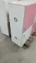Шкаф за стена 4 врати бяло и розово 100/100/35см, снимка 3