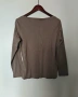 Дамска блуза с дълъг ръкав и деколте каки L размер, снимка 2