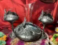 Сервиз за вино - ръчна изработка в сребро, снимка 3