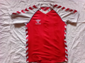 1984 Дания оригинална футболна тениска HUMMEL фланелка с номер 10 ELKJAER ретро преиздание, снимка 1 - Футбол - 36490035