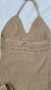 Beige knitted halter-neck, снимка 3