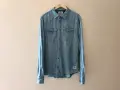 Pepe Jeans London HRTG Premium Denim дънкова риза XXL светлосиня 100% памук, снимка 1