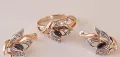 Златен комплект розово злато 14 карата, снимка 7