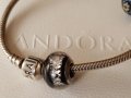 ОРИГИНАЛНА сребърна гривна Пандора PANDORA с 5 талисмана , снимка 8