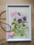Акварели картини миниатюри Цветя , снимка 1