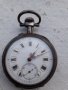 Часовник сребърен джобен с позлата - Работи, снимка 1