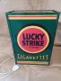 Ретро светеща рекламна кутия "Lucky strike", снимка 1