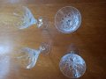 4 Кристални чаши за ракия , снимка 1 - Сервизи - 40057981