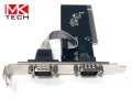 PCI to Serial 2 ports High Profile MKTECH - НОВИ, снимка 2