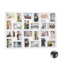 Рамка за снимки Relaxdays, 24 снимки бяла, снимка 1