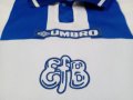 ESBJERG Есберг Дания 1999/00 оригинална футболна тениска UMBRO фланелка за футбол с номер 11, снимка 3