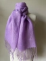 Люляково лилав шал от 100 % лен, снимка 2