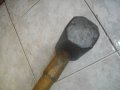 Масивен Чук-Старо Качество-Глава 4,0 кг/5,2 кг-Дървена Дръжка 89см-Немски-Кован-С Метални Клинове, снимка 12