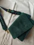 ЕСТЕСТВЕНА КОЖА дамска чанта през рамо, цвят зелен, снимка 1