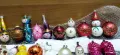 Стари стъклени новогодишни играчки, снимка 9