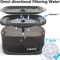 SIBAYS 300OZ 9L 2.4GAL Котешки фонтан Воден фонтан за домашни любимци за котки Вътрешен котешки фонт, снимка 2 - За кучета - 41634196