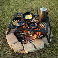Сгъваема скара, къмпинг скара за готвене на открит огън, XL размер, снимка 5 - Барбекюта - 41062693