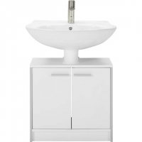 Долен шкаф за мивка в бял цвят, снимка 4 - Шкафове - 39653716