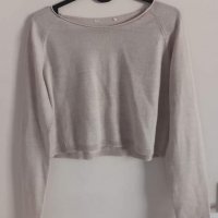 Къса бежова блуза Terranova, снимка 1 - Блузи с дълъг ръкав и пуловери - 38696630