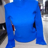 меки блузки с дантелка в осем цвята, снимка 3 - Блузи с дълъг ръкав и пуловери - 38727206