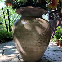 Керамична ваза с лозарски мотиви, голяма, снимка 4 - Вази - 42456713
