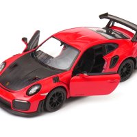 Porsche 911 GT2 RS - мащаб 1:36 на KinSmart моделът е нов в кутийка, снимка 2 - Колекции - 42687511