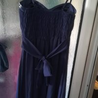 Официална дълга тъмносиня рокля цена 150 лв., снимка 2 - Рокли - 40742123