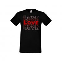 Мъжка тениска Свети Валентин LOVE LOVE LOVE 2, снимка 1 - Тениски - 35711921