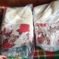 Комплект завивка с постелка шетланд от едната страна от другата памук коприна с памук за лято, снимка 1 - Спално бельо - 44174251