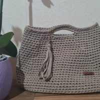 Плетена чанта: Ръчно изработени дамски чанти: Дамска чанта, снимка 6 - Чанти - 40538861