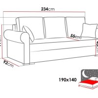 Разтегателен диван, снимка 3 - Дивани и мека мебел - 44500100