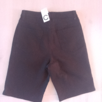 Нови черни къси дънкови панталони с висока талия М, снимка 3 - Къси панталони и бермуди - 44793997