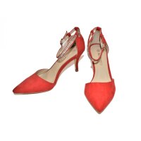 Дамски елегантни обувки в червено с каишка 961-2, снимка 2 - Дамски елегантни обувки - 44363965