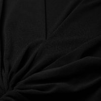 СТИЛНА и ЕЛЕГАНТНА черна рокля с остро деколте и 7/8 дължина на ръкава , снимка 3 - Рокли - 42029038