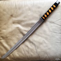 самурайски меч SEKIZO с кожен калъф,катана-465х700 мм, снимка 2 - Колекции - 34227827