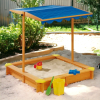 Детски пясъчник GINGER HOME, с регулируемeм, водоустойчив сенник-покривало anti-UV 30, дървен, 117х1, снимка 6 - Други - 44669968