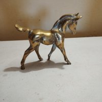 месингова статуетка-кон, снимка 1 - Други ценни предмети - 41497598