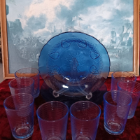 Лот синьо стъкло , снимка 2 - Колекции - 44741172