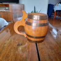 Стара дървена халба,чаша #2, снимка 1 - Други ценни предмети - 41935265