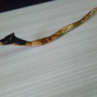 Змия от дърво,ръчно изработена, снимка 1 - Сувенири от дърво - 41935709