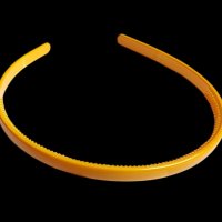 Жълта тънка пластмасова диадема 0.70 см, снимка 1 - Аксесоари за коса - 41005449