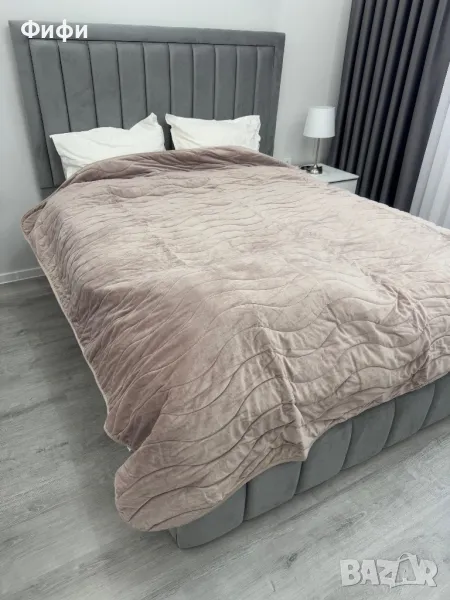 Кувертюра микро плюш Софт пепел рози, снимка 1