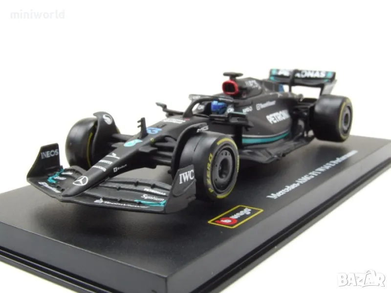 Mercedes-Benz AMG F1 W12 EQ Power n.77 Valtteri Bottas with Helmet 2021 - 1:43 на bBurago в PVC кейс, снимка 1