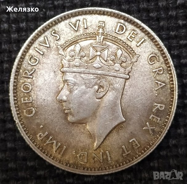 Сребърна монета 9 Пиастера 1940 г. Кипър, снимка 1