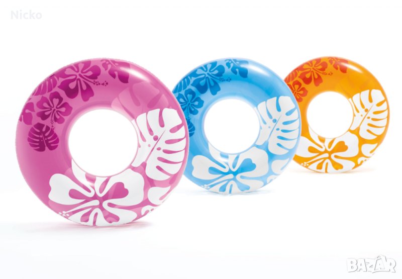 Детски голям надуваем пояс INTEX Clear Color, снимка 1