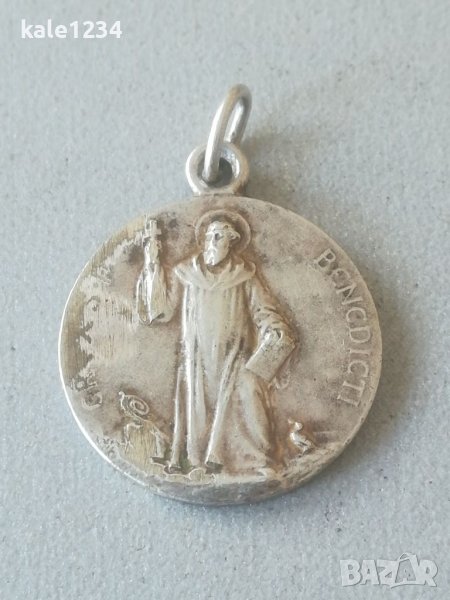 Медальон St. BENEDICTI. Свети Бенедикт. Католически. Християнски. Закрилник, снимка 1