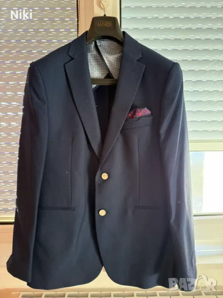 Костюм Lazarini син цвят, снимка 1